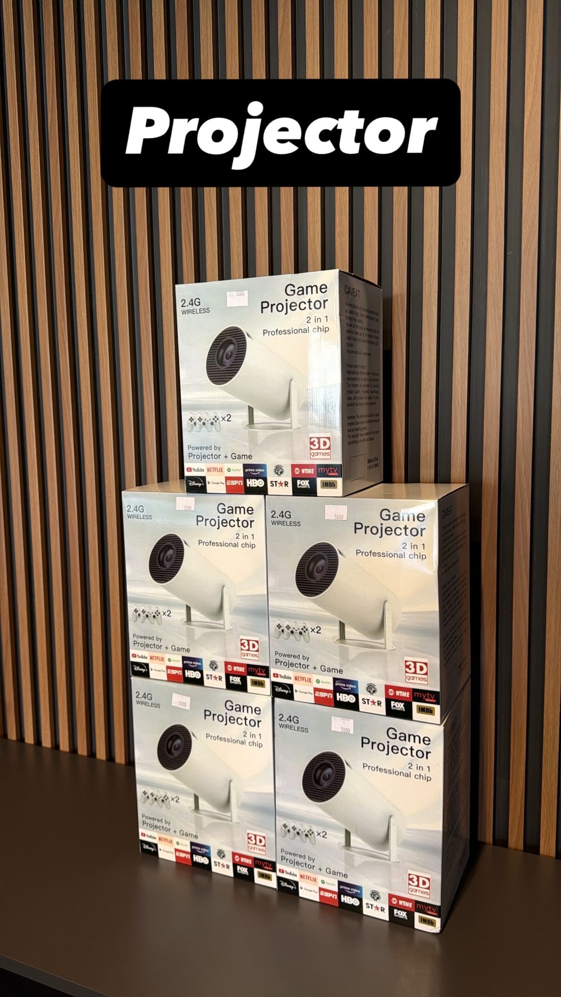 Game Projector 2-in-1 Professional Chip – 1.4G Wireless